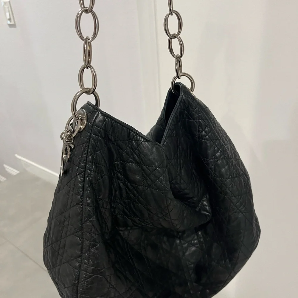 ~~~~ 100% Authentic Christian Dior Black Quilted Shoulder Bag~~~~ - Picture 7 of 11